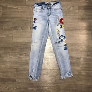 Embroidered jeans!